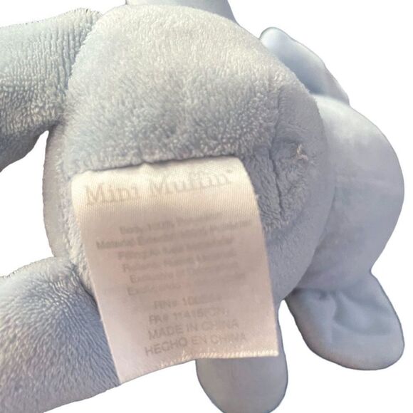 MINI Muffin Elephant Plush Lovey 8” Blue Snuggle Buddy Stuffed Animal - Picture 6 of 8